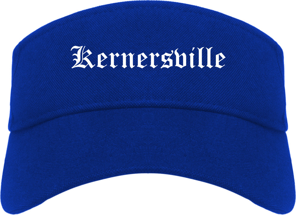 Kernersville North Carolina NC Old English Mens Visor Cap Hat Royal Blue