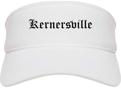 Kernersville North Carolina NC Old English Mens Visor Cap Hat White