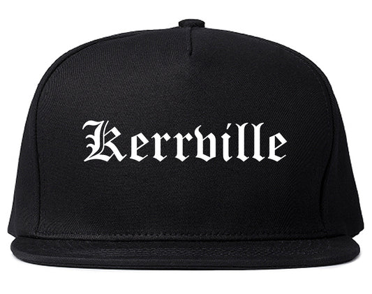 Kerrville Texas TX Old English Mens Snapback Hat Black