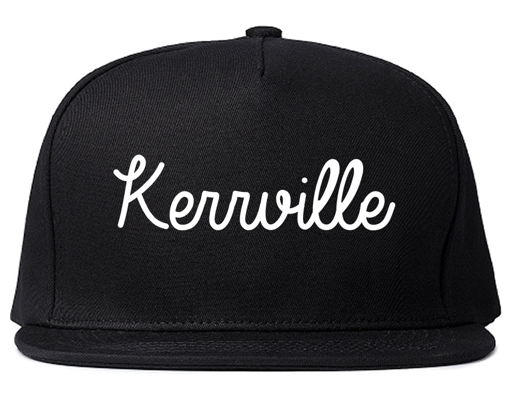 Kerrville Texas TX Script Mens Snapback Hat Black