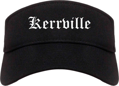 Kerrville Texas TX Old English Mens Visor Cap Hat Black