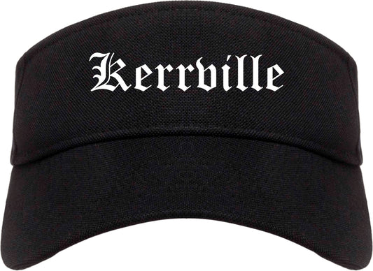 Kerrville Texas TX Old English Mens Visor Cap Hat Black