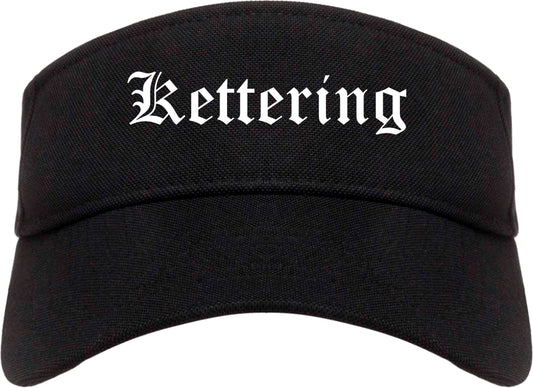 Kettering Ohio OH Old English Mens Visor Cap Hat Black