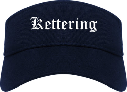 Kettering Ohio OH Old English Mens Visor Cap Hat Navy Blue