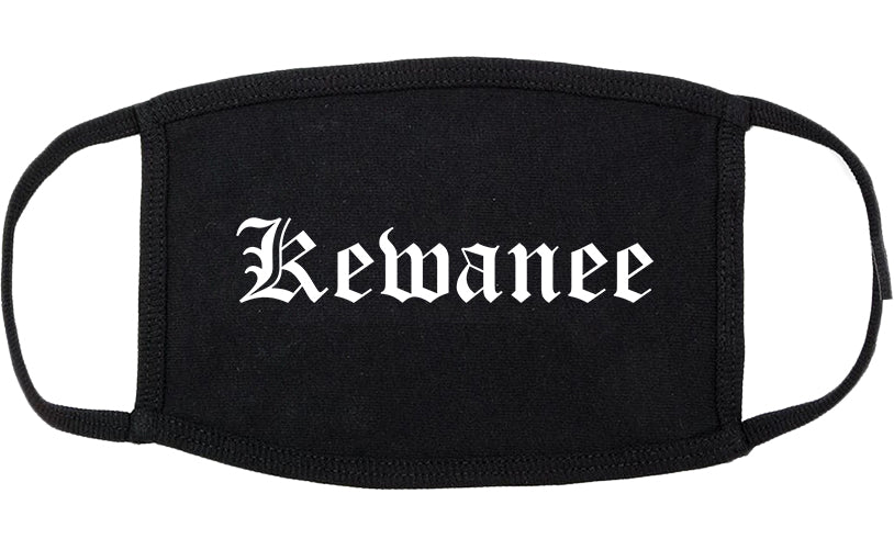 Kewanee Illinois IL Old English Cotton Face Mask Black