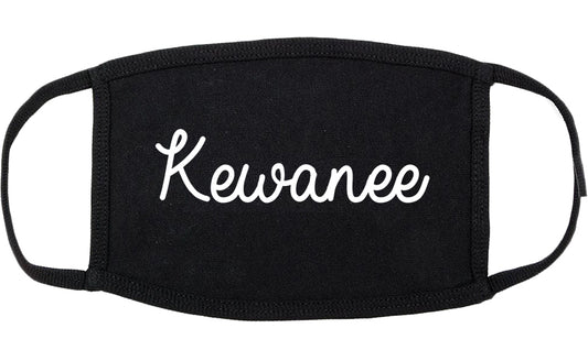 Kewanee Illinois IL Script Cotton Face Mask Black