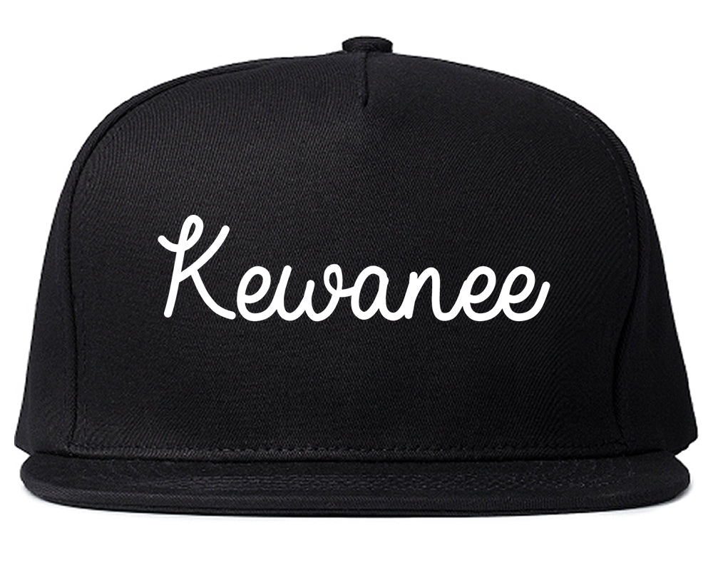 Kewanee Illinois IL Script Mens Snapback Hat Black