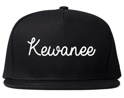 Kewanee Illinois IL Script Mens Snapback Hat Black