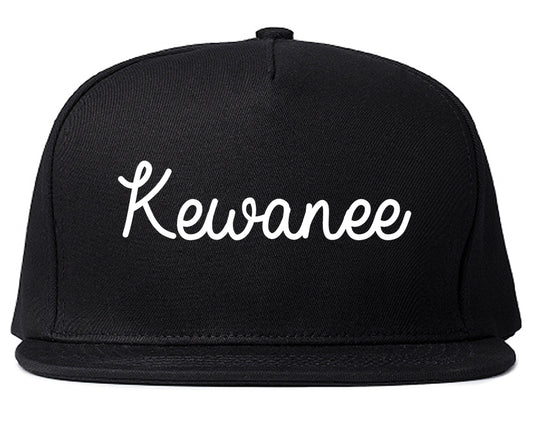 Kewanee Illinois IL Script Mens Snapback Hat Black