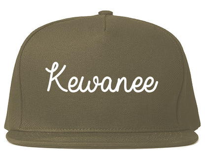 Kewanee Illinois IL Script Mens Snapback Hat Grey