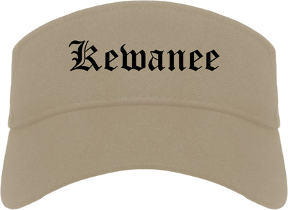 Kewanee Illinois IL Old English Mens Visor Cap Hat Khaki