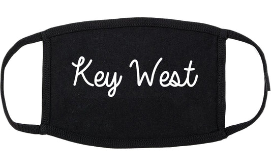 Key West Florida FL Script Cotton Face Mask Black