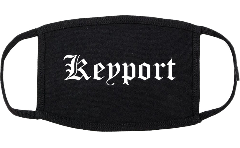 Keyport New Jersey NJ Old English Cotton Face Mask Black