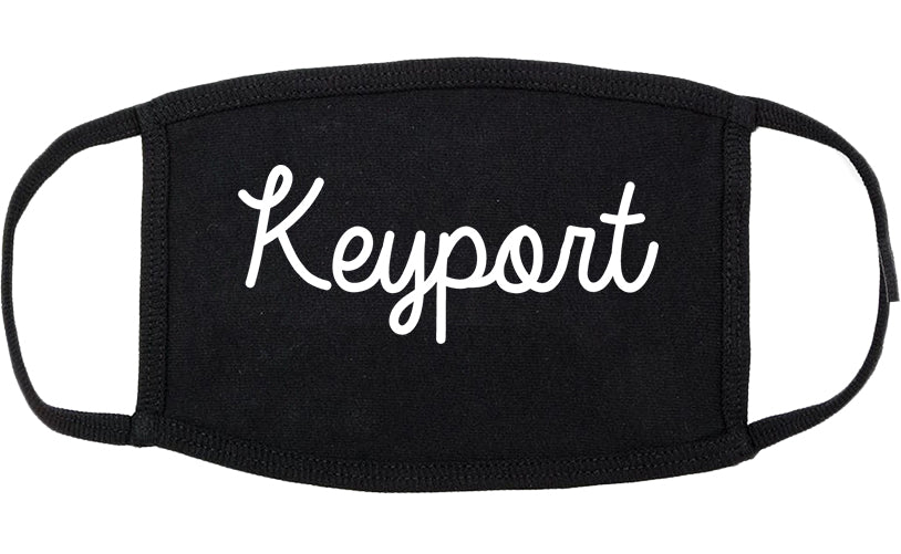 Keyport New Jersey NJ Script Cotton Face Mask Black