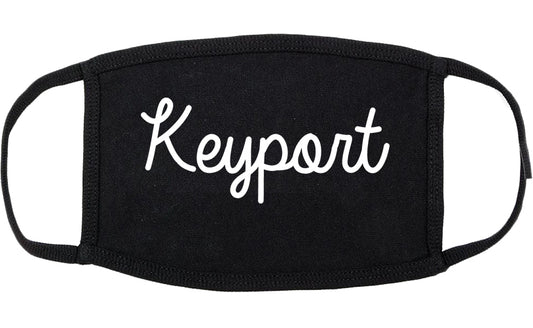 Keyport New Jersey NJ Script Cotton Face Mask Black