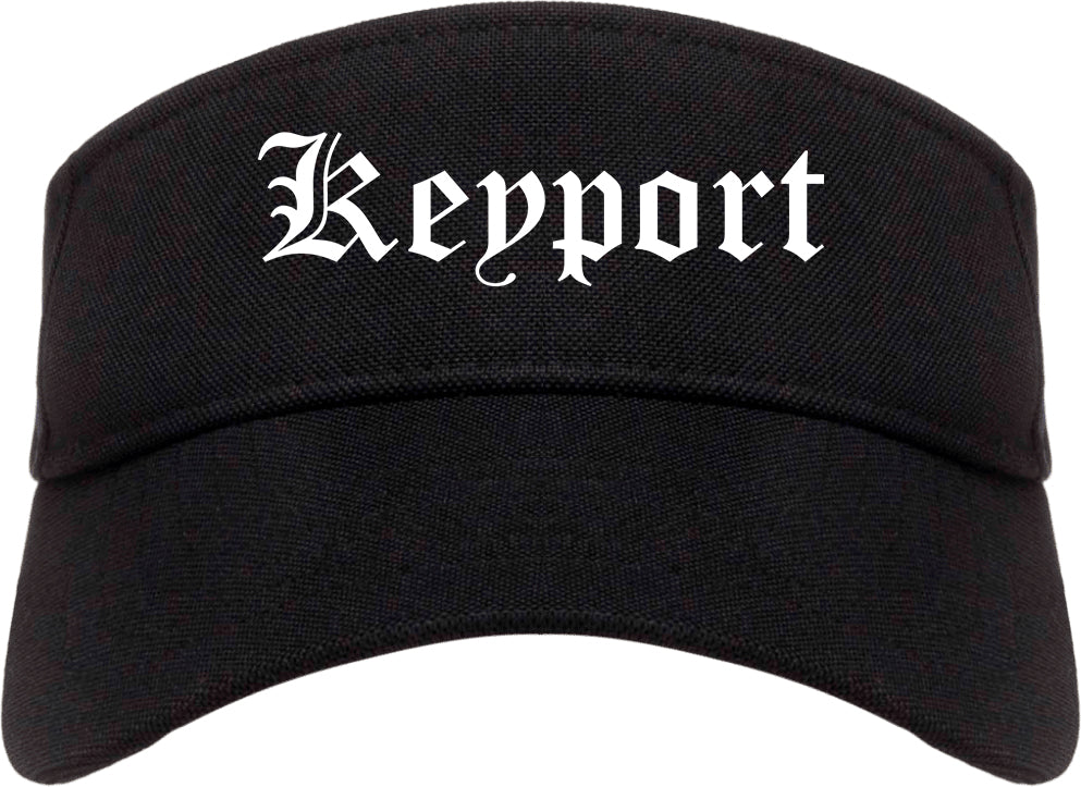 Keyport New Jersey NJ Old English Mens Visor Cap Hat Black