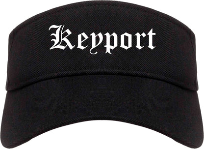 Keyport New Jersey NJ Old English Mens Visor Cap Hat Black