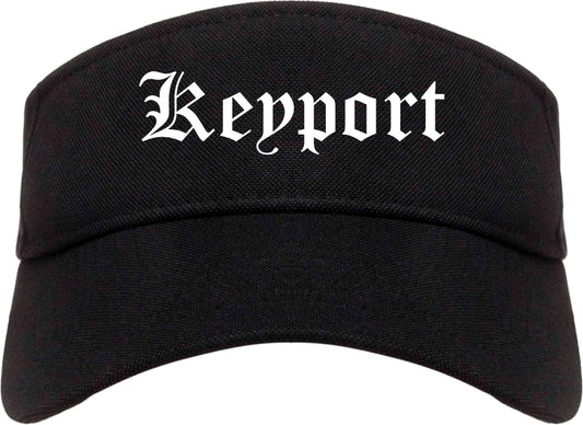 Keyport New Jersey NJ Old English Mens Visor Cap Hat Black