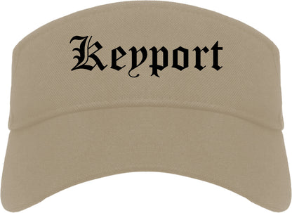 Keyport New Jersey NJ Old English Mens Visor Cap Hat Khaki