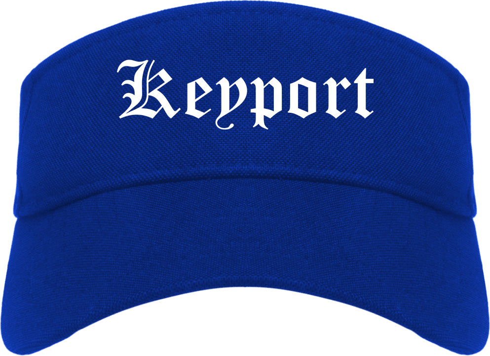 Keyport New Jersey NJ Old English Mens Visor Cap Hat Royal Blue