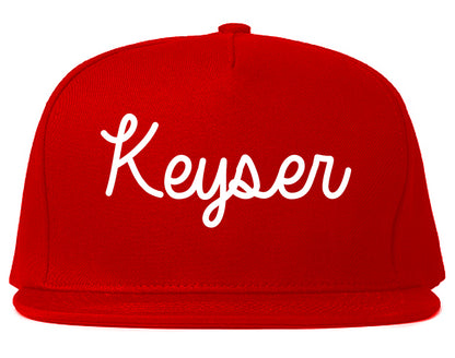 Keyser West Virginia WV Script Mens Snapback Hat Red