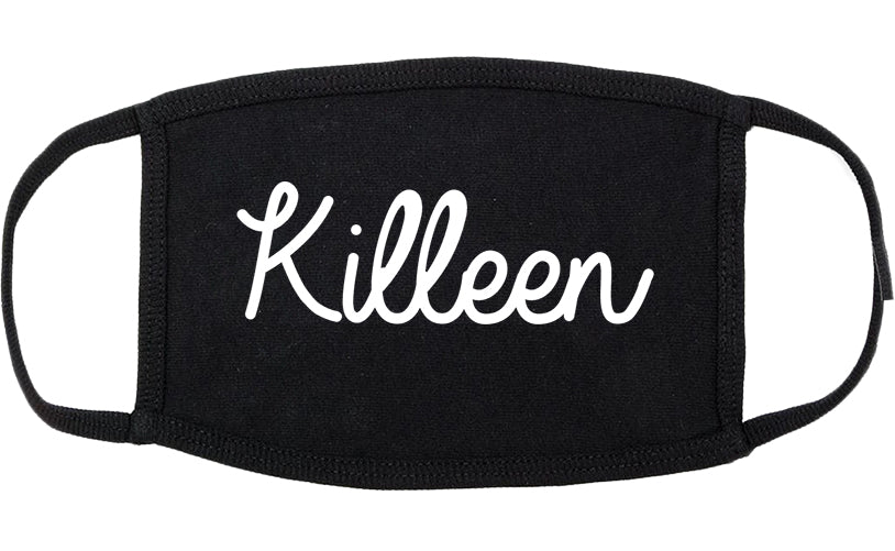 Killeen Texas TX Script Cotton Face Mask Black