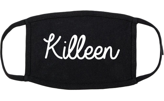 Killeen Texas TX Script Cotton Face Mask Black