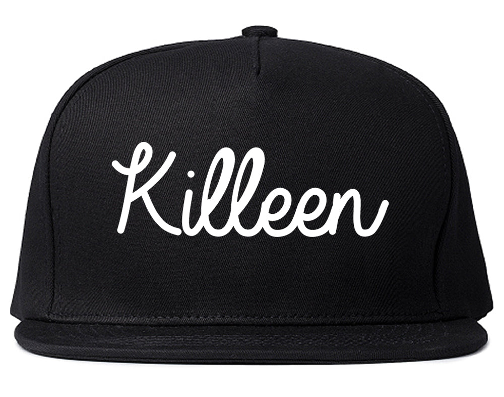 Killeen Texas TX Script Mens Snapback Hat Black