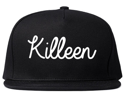 Killeen Texas TX Script Mens Snapback Hat Black