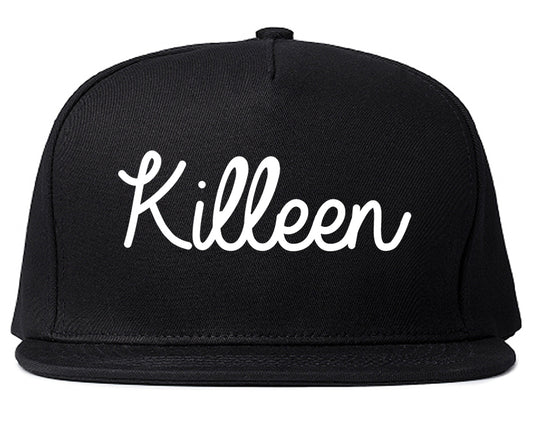 Killeen Texas TX Script Mens Snapback Hat Black