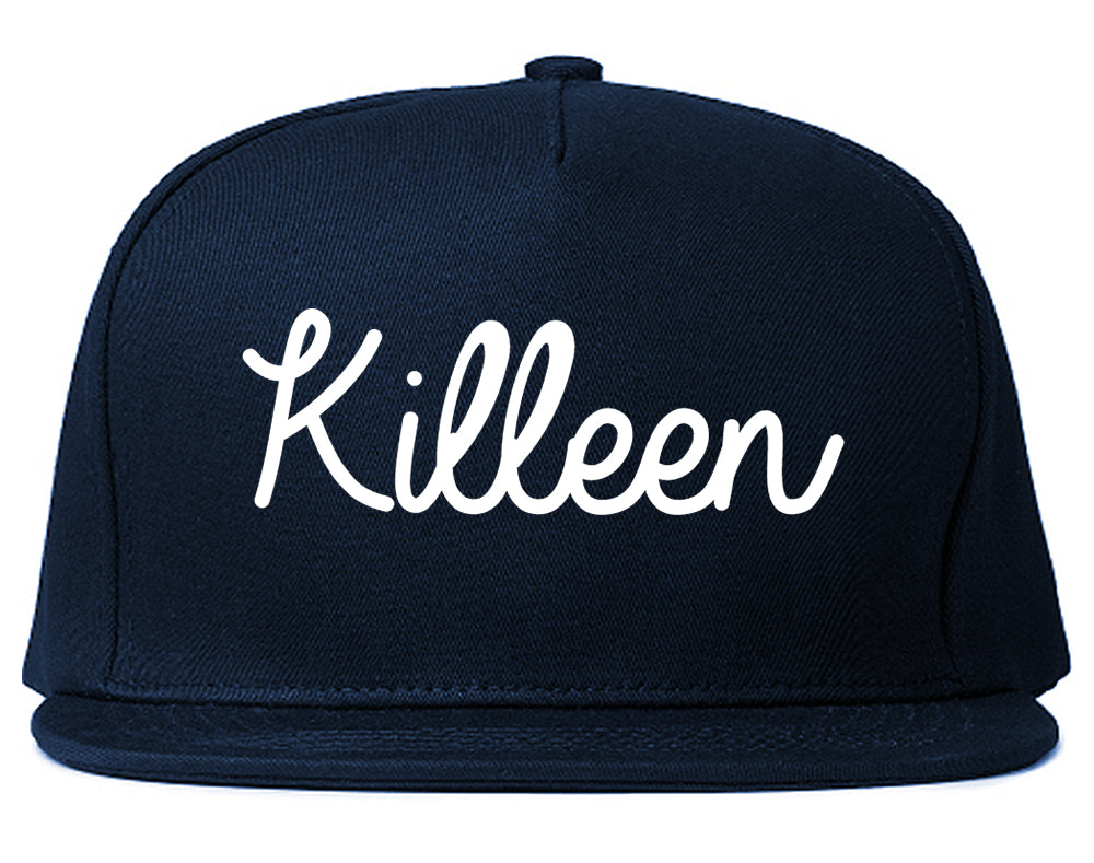 Killeen Texas TX Script Mens Snapback Hat Navy Blue