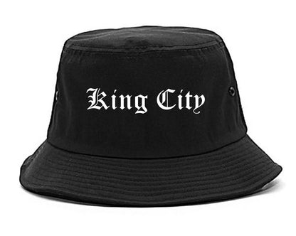 King City California CA Old English Mens Bucket Hat Black