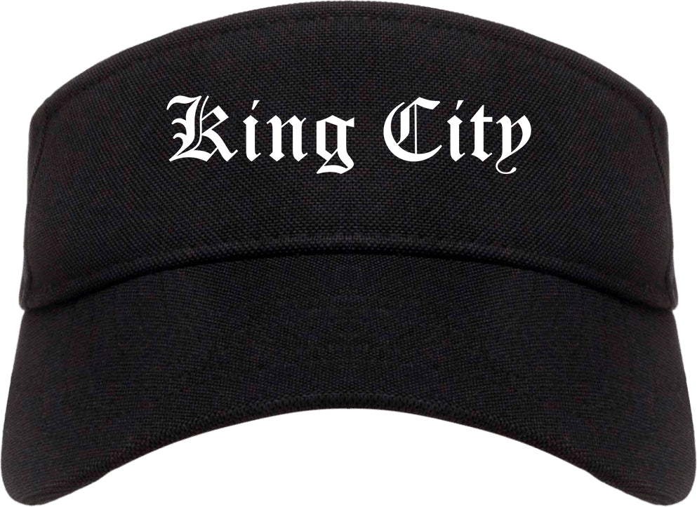 King City California CA Old English Mens Visor Cap Hat Black