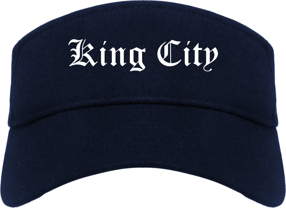 King City California CA Old English Mens Visor Cap Hat Navy Blue
