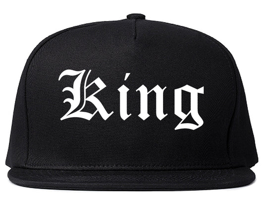 King North Carolina NC Old English Mens Snapback Hat Black