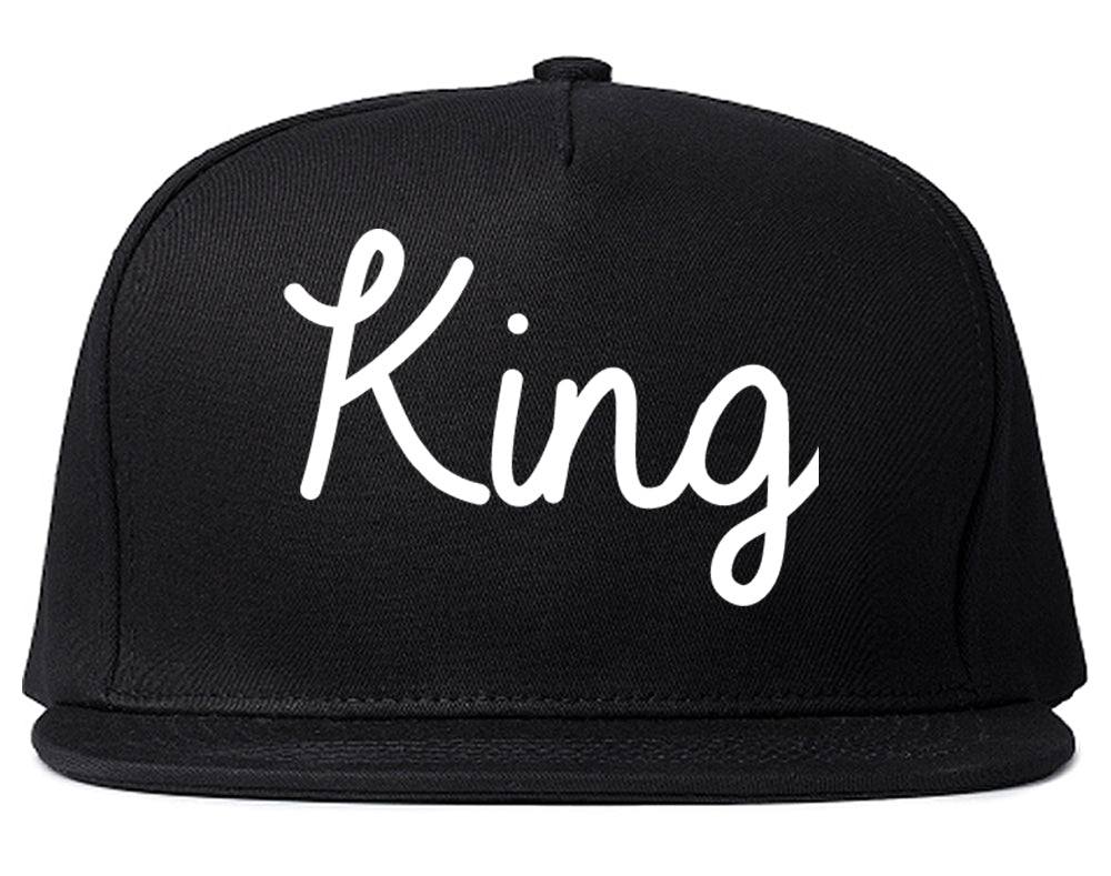 King North Carolina NC Script Mens Snapback Hat Black