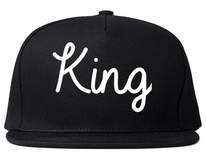 King North Carolina NC Script Mens Snapback Hat Black