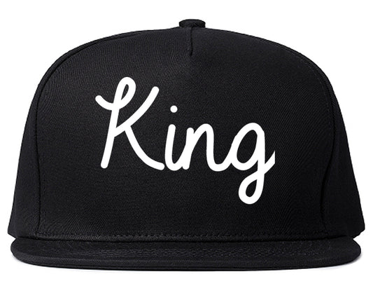 King North Carolina NC Script Mens Snapback Hat Black