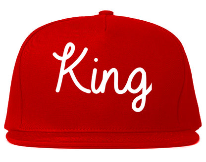 King North Carolina NC Script Mens Snapback Hat Red