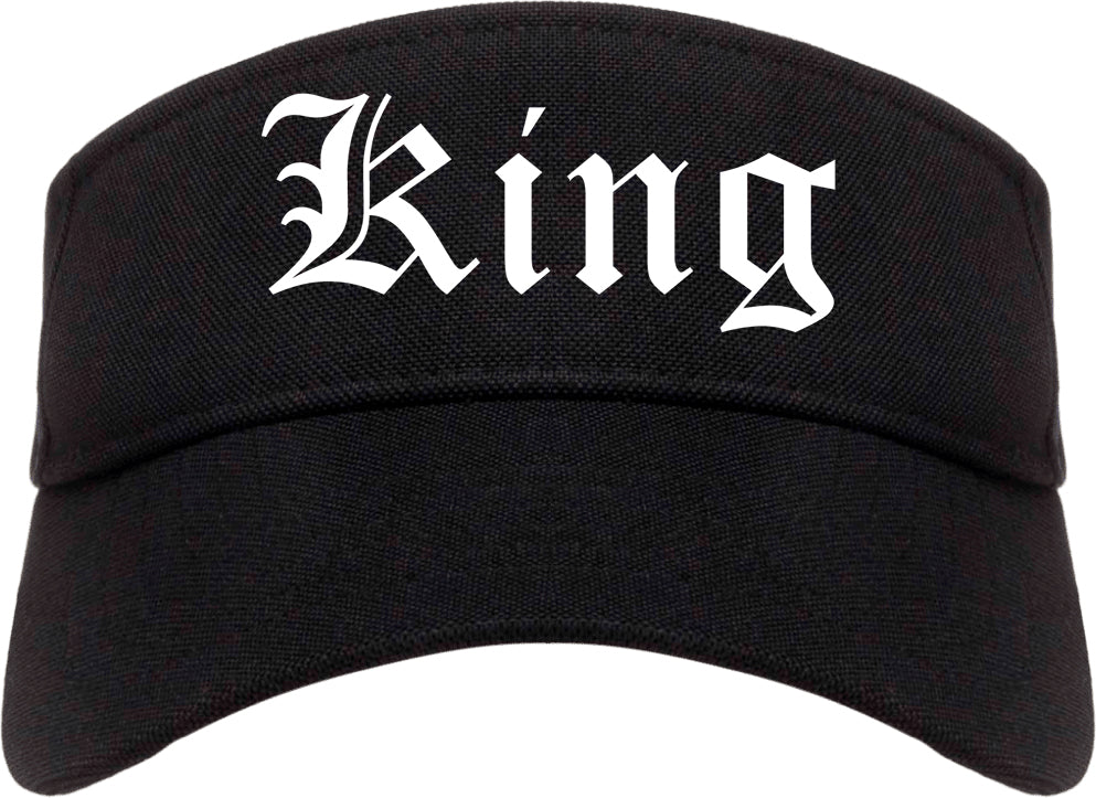 King North Carolina NC Old English Mens Visor Cap Hat Black