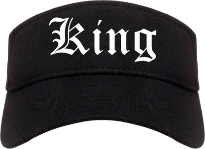 King North Carolina NC Old English Mens Visor Cap Hat Black