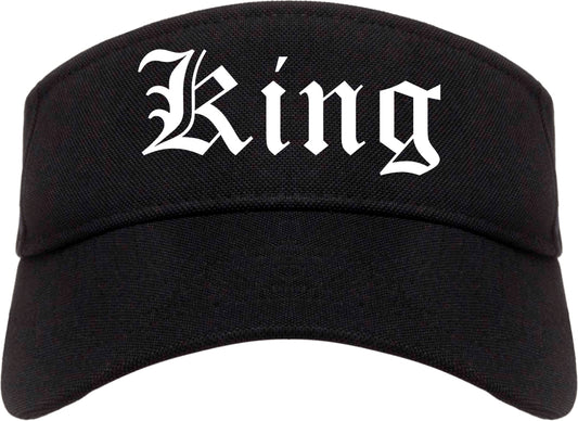 King North Carolina NC Old English Mens Visor Cap Hat Black