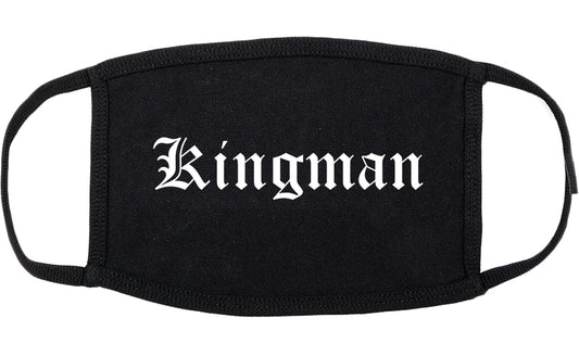 Kingman Arizona AZ Old English Cotton Face Mask Black