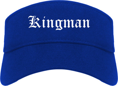 Kingman Arizona AZ Old English Mens Visor Cap Hat Royal Blue