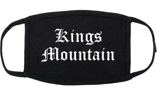 Kings Mountain North Carolina NC Old English Cotton Face Mask Black