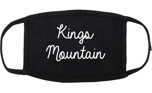 Kings Mountain North Carolina NC Script Cotton Face Mask Black
