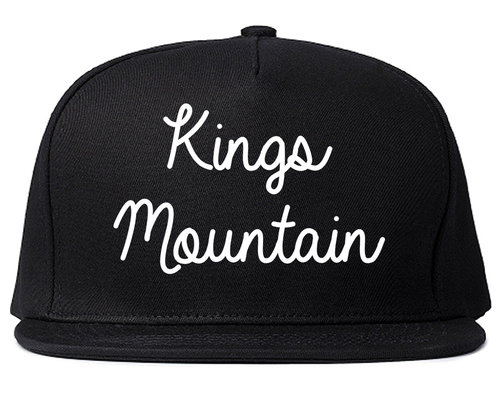 Kings Mountain North Carolina NC Script Mens Snapback Hat Black