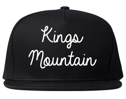 Kings Mountain North Carolina NC Script Mens Snapback Hat Black