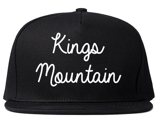 Kings Mountain North Carolina NC Script Mens Snapback Hat Black