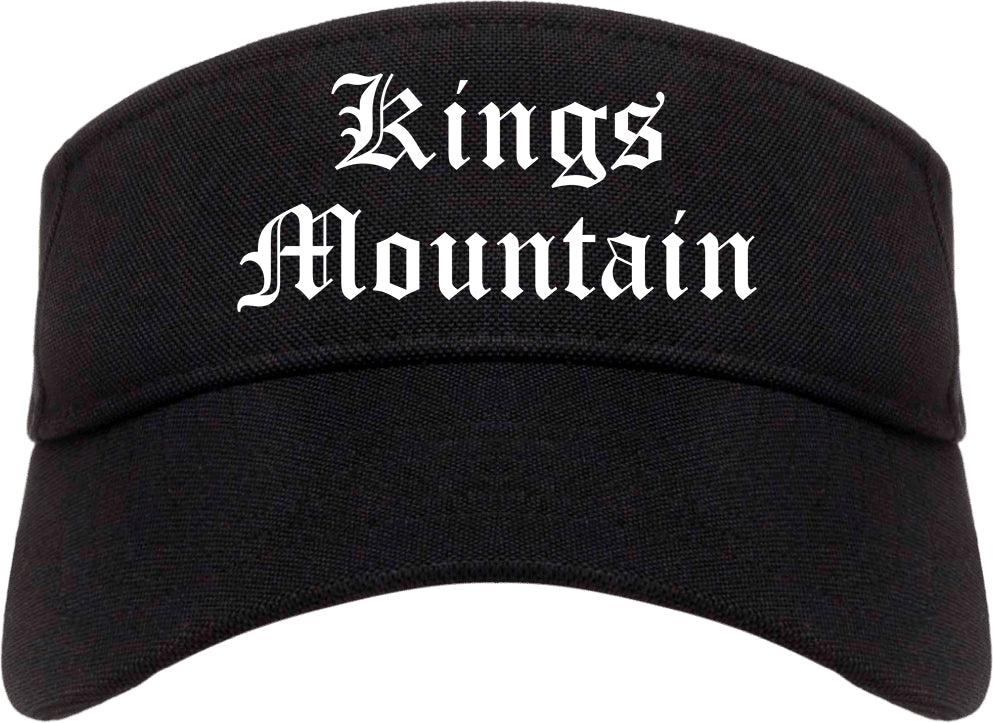 Kings Mountain North Carolina NC Old English Mens Visor Cap Hat Black